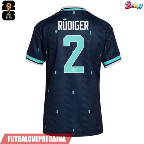 Lacne Ženy Futbalové dres Nemecko Antonio Rudiger #2 MS 2026 Krátky Rukáv - Preč